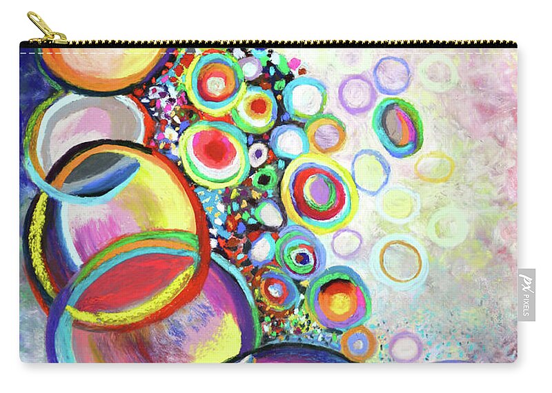  Zip Pouch featuring the painting Seven Truths by Polly Castor