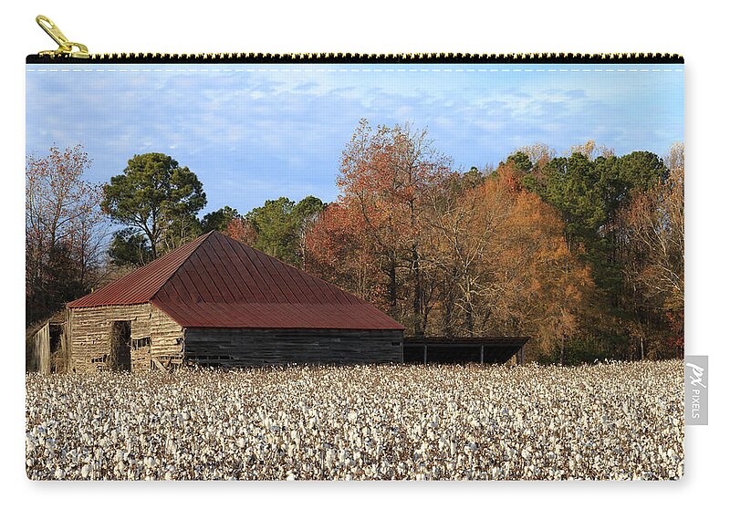 Old Zip Pouch featuring the photograph Shack in the Field by Travis Rogers
