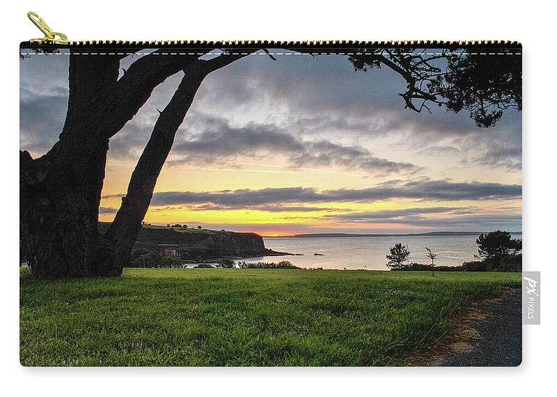 Landscape Zip Pouch featuring the photograph Shaded Sunrise by Joe Ormonde