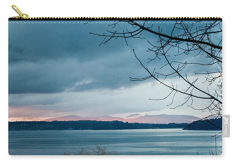Clouds Carry-all Pouch featuring the photograph Shades of Blue as Night Falls by E Faithe Lester
