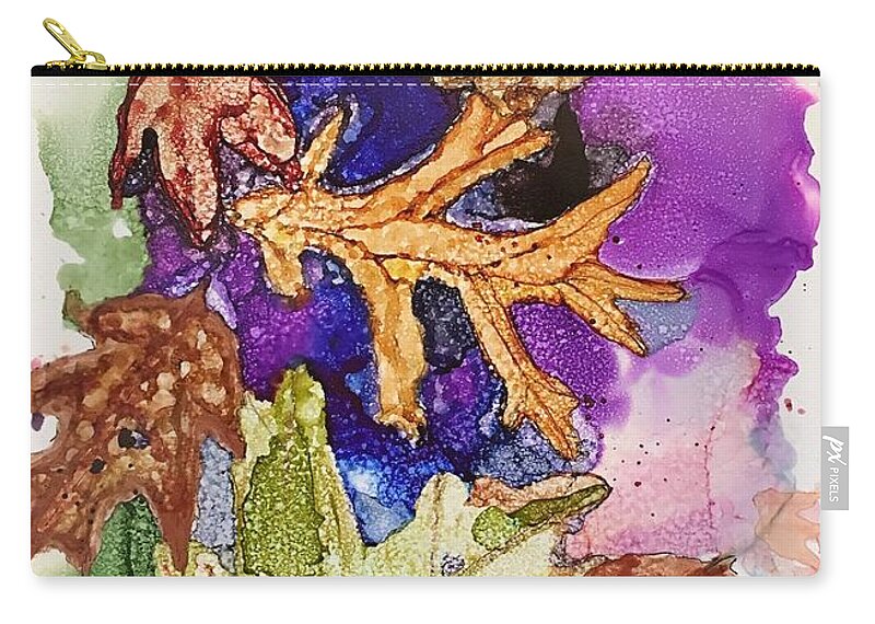 Fall Zip Pouch featuring the painting Shades of Fall by Marcia Breznay