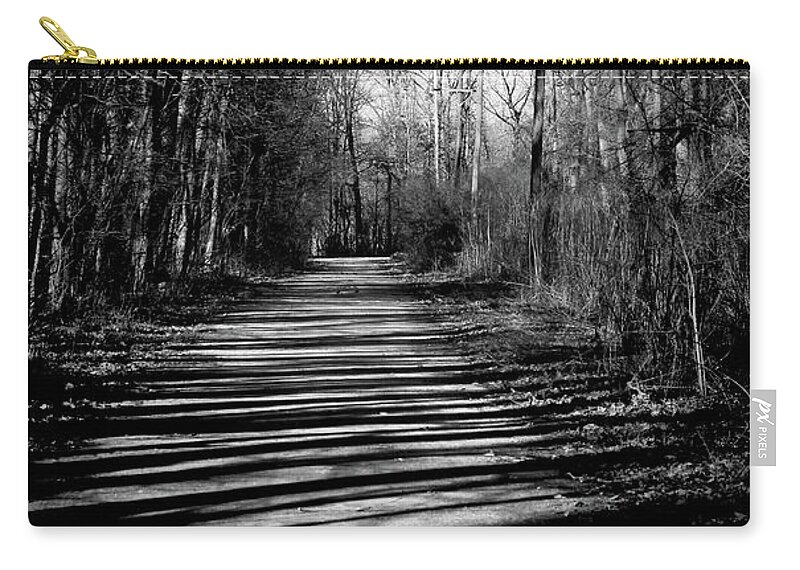 Nature Trail Zip Pouch featuring the photograph Shadow Walk by Shawna Rowe