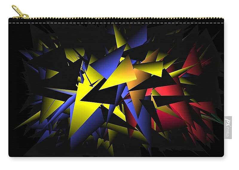 Cafe Art Carry-all Pouch featuring the digital art Shattering World by Ludwig Keck