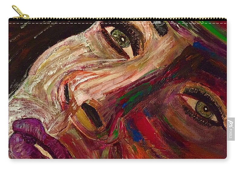 Landscape Zip Pouch featuring the painting She Waits by Deborah Stanley