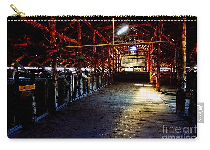 Shearing Shed Zip Pouch featuring the photograph Shearing shed from a bygone era by Blair Stuart