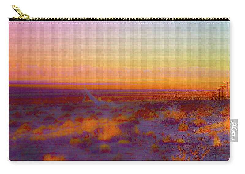  Raf Zip Pouch featuring the photograph Sheephole Sunset by Jan W Faul