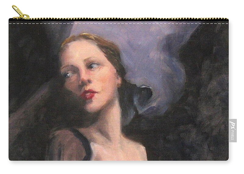 Vintage Zip Pouch featuring the painting Sheer Wrap by Connie Schaertl