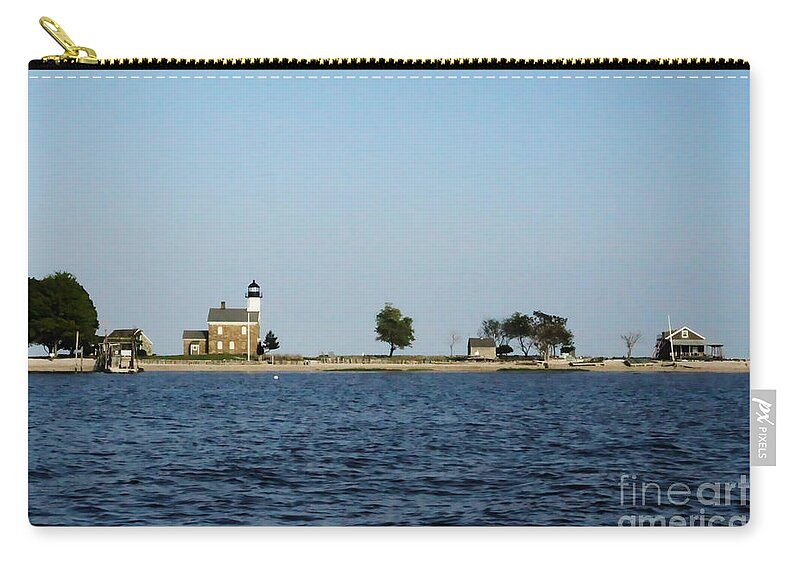 Lighthouse Zip Pouch featuring the photograph Sheffield Island Lighthouse by Xine Segalas