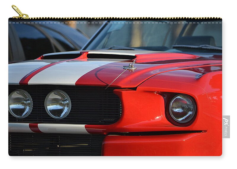 Zip Pouch featuring the photograph Shelby GT500 by Dean Ferreira