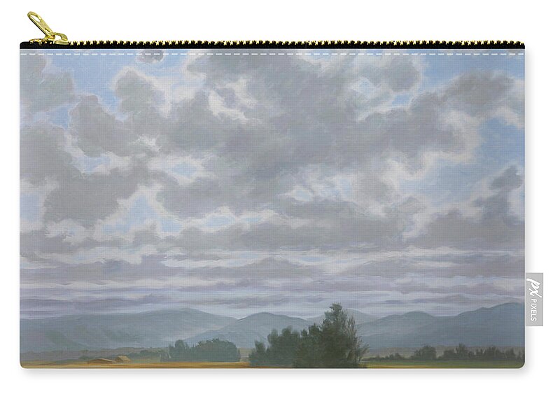 Oil Paintings Zip Pouch featuring the painting Shennandoah Sky by Guy Crittenden