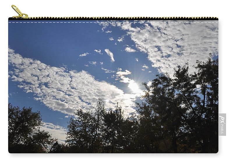Sunny Sky Zip Pouch featuring the photograph Shine and Smile by Georgeta Blanaru