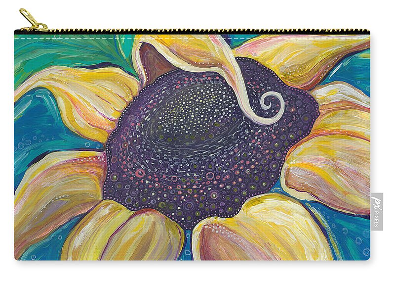 Sunflower Painting Carry-all Pouch featuring the painting Shine Bright by Tanielle Childers