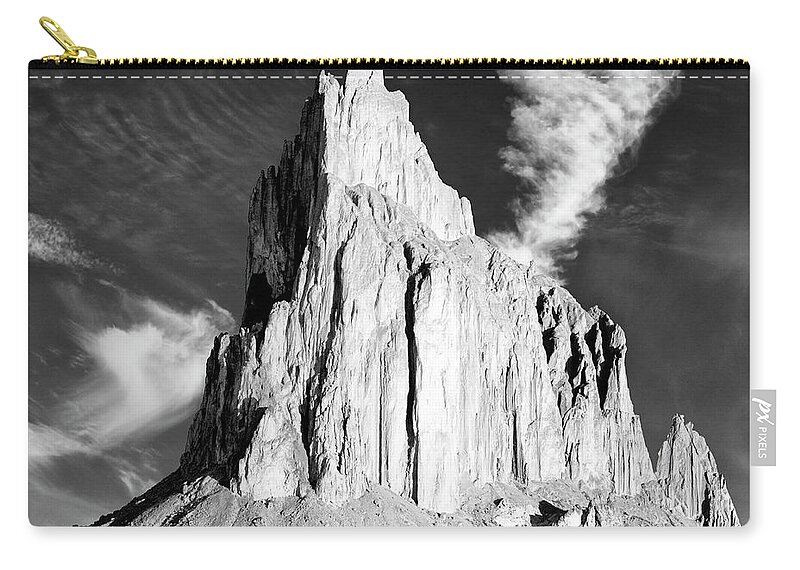Shiprock Zip Pouch featuring the photograph Shiprock New Mexico by Dominic Piperata