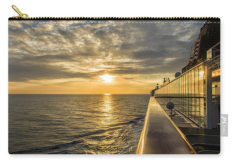 Kona Hawaii Zip Pouch featuring the photograph Shipside Sunset by Bill and Linda Tiepelman