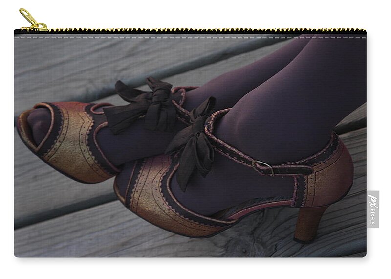 Shoes Zip Pouch featuring the photograph Shoes at Dusk by Michelle Miron-Rebbe