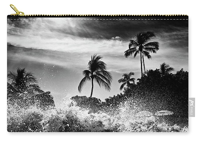 Surfing Zip Pouch featuring the photograph Shorebreak by Nik West