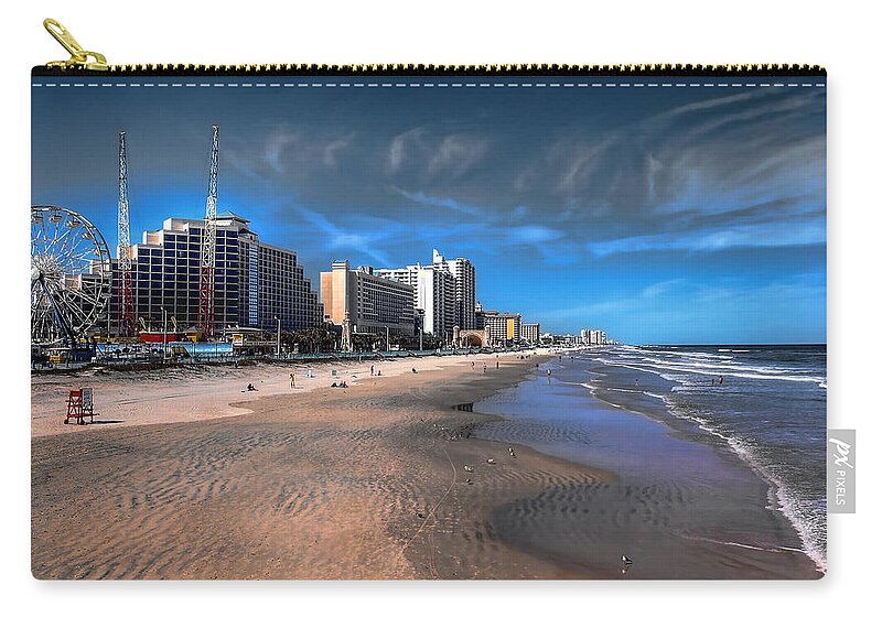 Beach Zip Pouch featuring the photograph Shoreline by Jim Hill