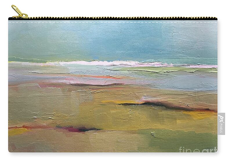 Landscape Zip Pouch featuring the painting Shoreline by Michelle Abrams