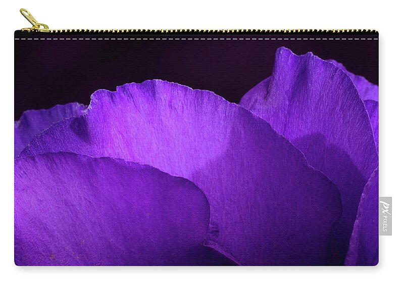 Flowers Zip Pouch featuring the photograph Showy Prairie Gertain Flower Petals by Garry McMichael