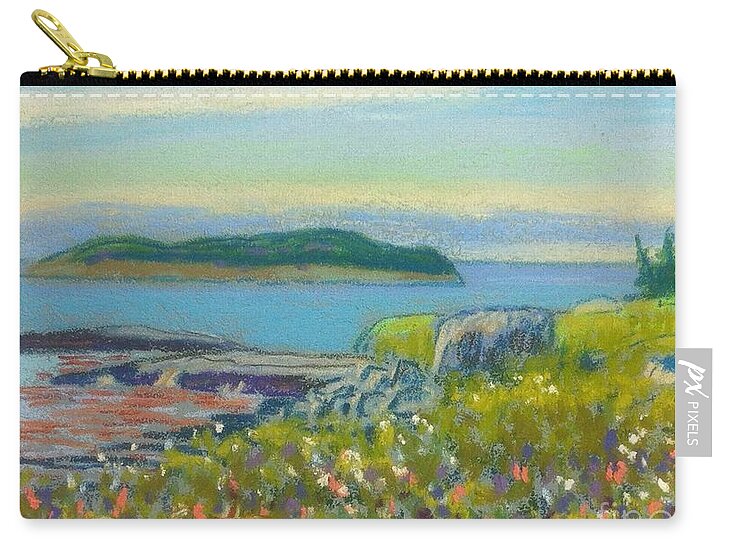 Pastels Zip Pouch featuring the pastel Shut in Island by Rae Smith