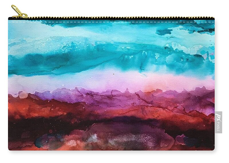 Sierra Zip Pouch featuring the painting Sierra Summer by Shannon Grissom