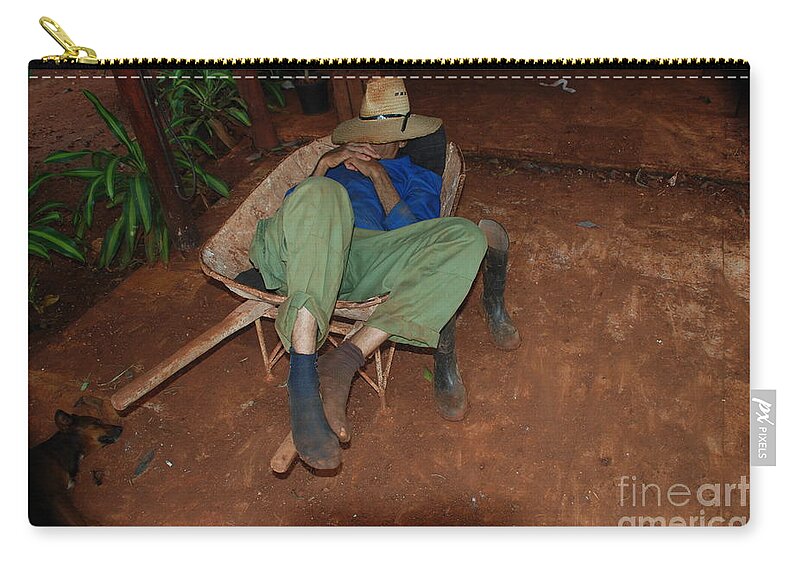 Cuba Zip Pouch featuring the photograph Siesta by Jim Goodman
