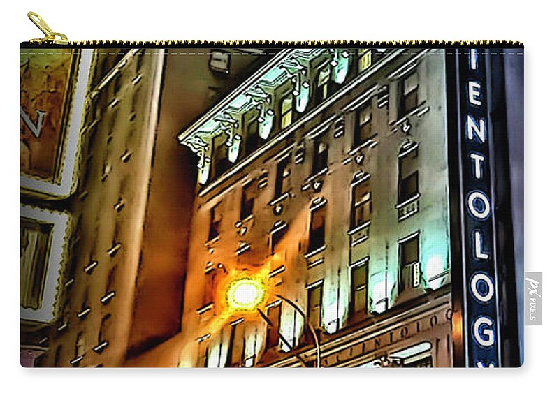 New York City Zip Pouch featuring the photograph Sights in New York City - Scientology by Walt Foegelle