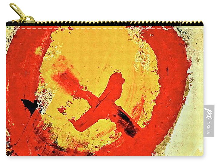 Abstract Painting Zip Pouch featuring the painting Signal by Cliff Spohn
