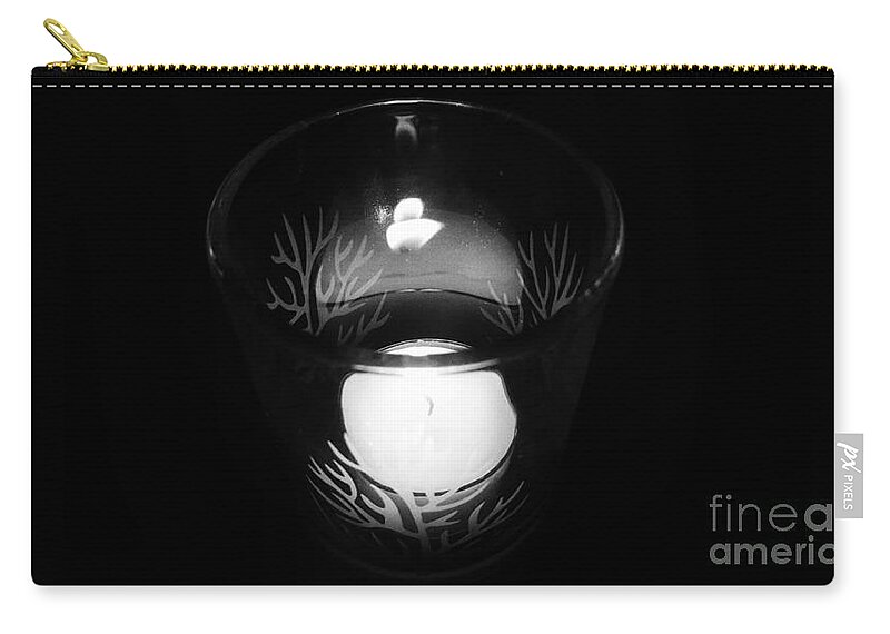 Cande Zip Pouch featuring the photograph Silent Night Light by Rachel Hannah