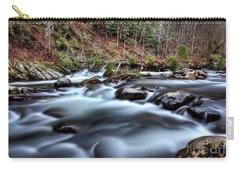 River Zip Pouch featuring the photograph Silky Smooth by Douglas Stucky