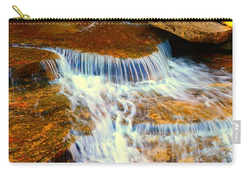 Gentle Waterfall Carry-all Pouch featuring the photograph Silky Waters by Stacie Siemsen