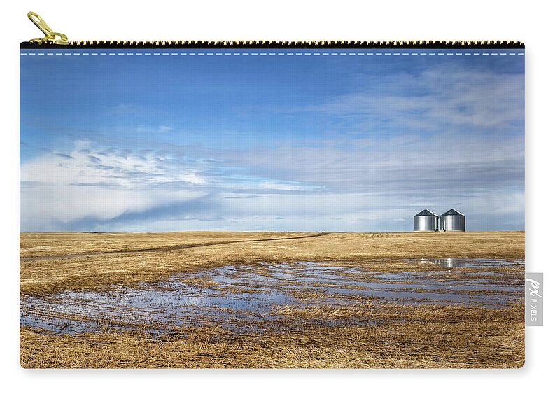 Silos Zip Pouch featuring the photograph Silos by Celine Pollard