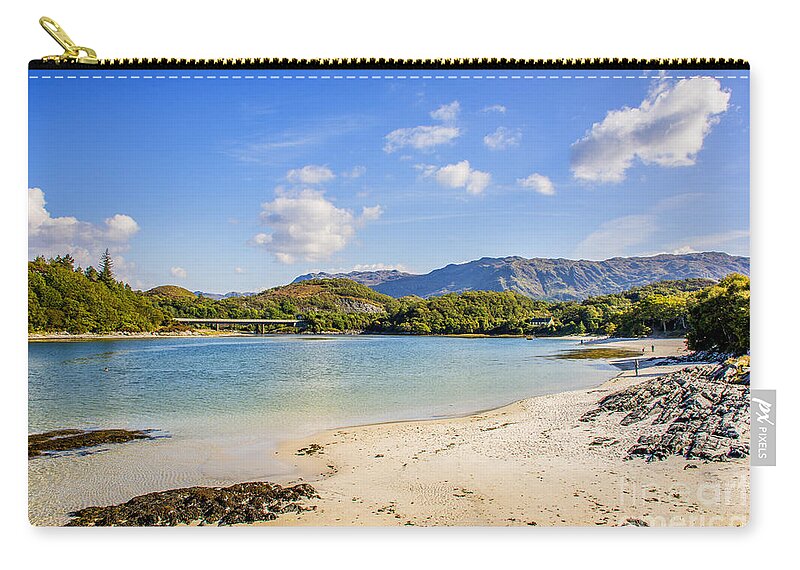 Arisaig Zip Pouch featuring the photograph Silver Sands of Morar 6 by Chris Thaxter