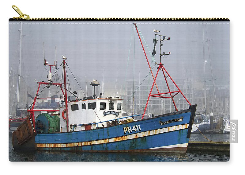 Trawler Zip Pouch featuring the photograph Silver Stream PH411 by Chris Day