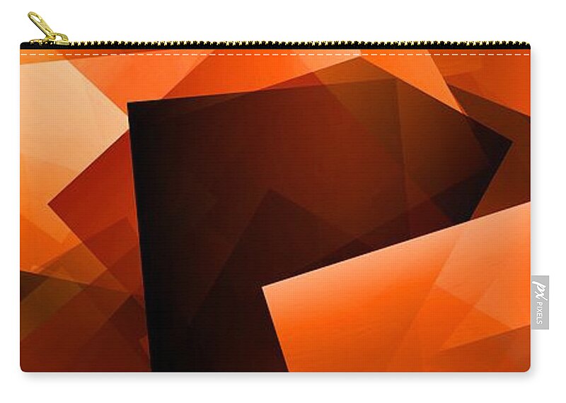 Abstract Zip Pouch featuring the digital art Simple Cubism Abstract 145 by Chris Butler