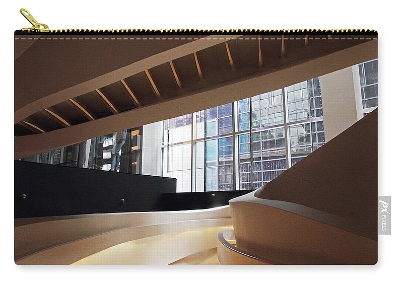 Design Zip Pouch featuring the photograph Sinuous Staircase by Jessica Jenney