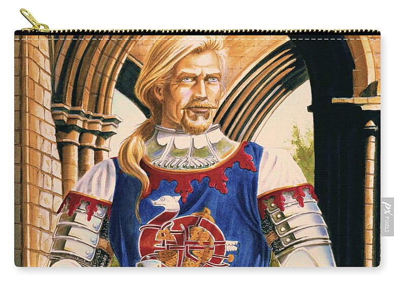Swords Carry-all Pouch featuring the painting Sir Dinadan by Melissa A Benson