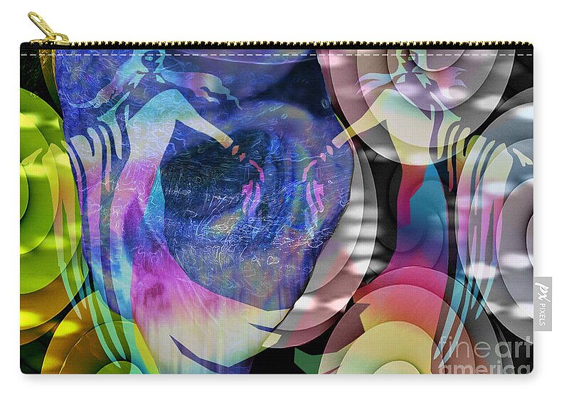 Digital Work Zip Pouch featuring the photograph Sister's dance by Elaine Berger