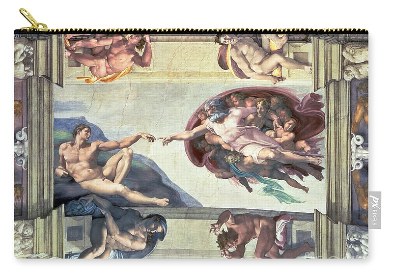 Sistine Chapel Ceiling Creation Of Adam Carry All Pouch