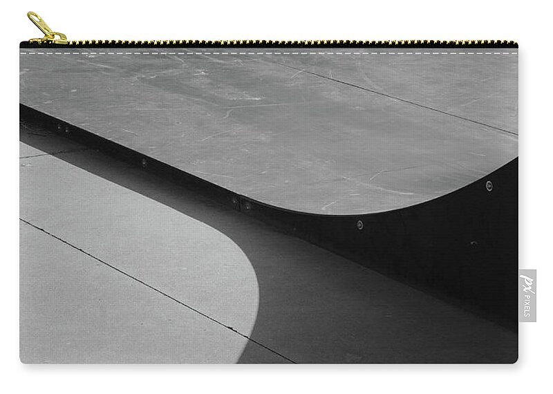 Skateboard Zip Pouch featuring the photograph Skateboard Ramp by Richard Rizzo