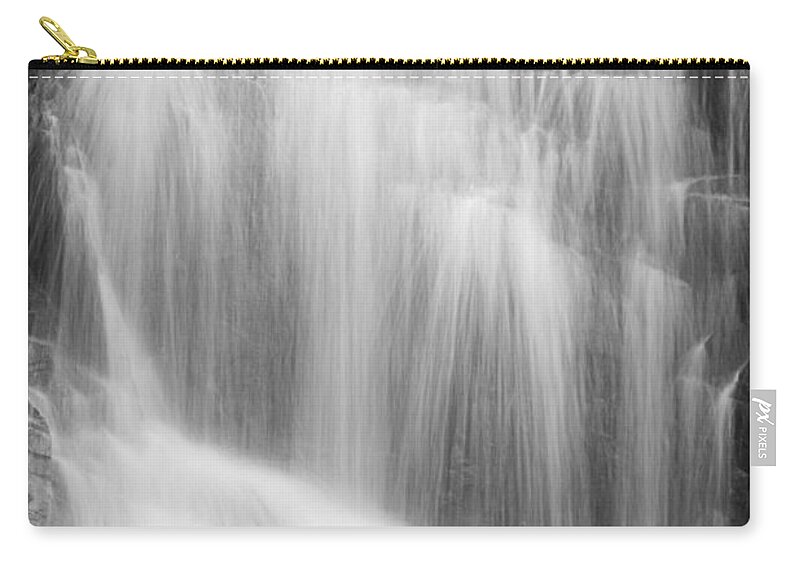 Abstract Zip Pouch featuring the photograph SKC 0219 Gentle Flow on the Rocks by Sunil Kapadia