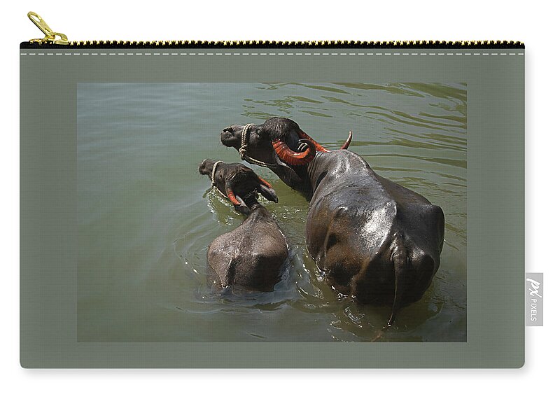 Coolest Zip Pouch featuring the photograph SKC 5603 Coolest Way by Sunil Kapadia