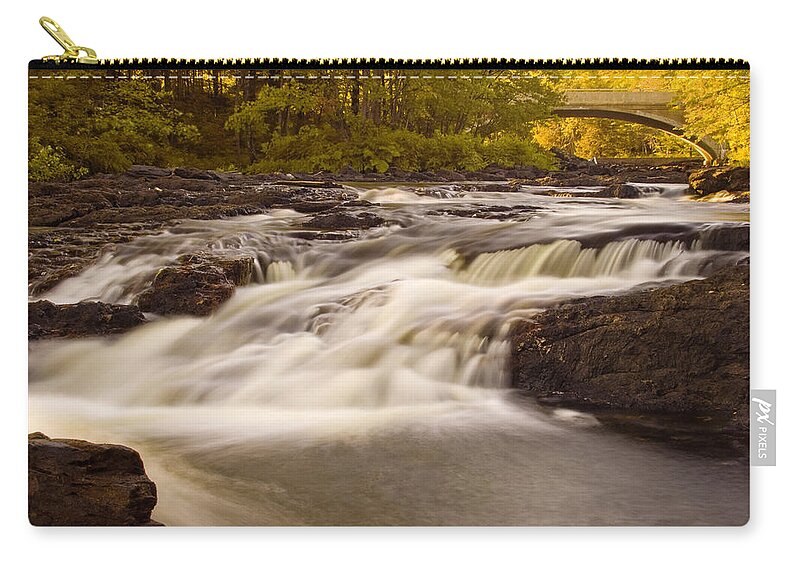 Rapids Zip Pouch featuring the photograph Skootamata River by Linda McRae