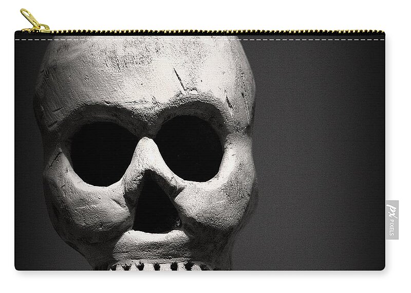 Washington Dc Zip Pouch featuring the photograph Skull by Joseph Skompski