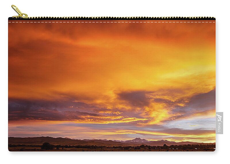 Severe Zip Pouch featuring the photograph Sky On Fire by James BO Insogna