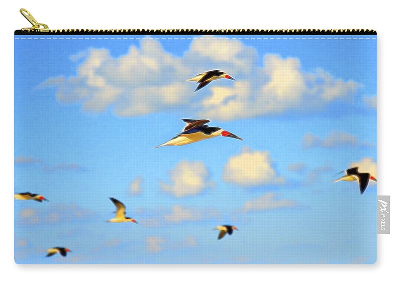 Nature Zip Pouch featuring the digital art Sky Patrol by William Horden