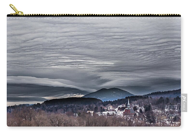Sky Zip Pouch featuring the photograph Sky Waves by Tim Kirchoff