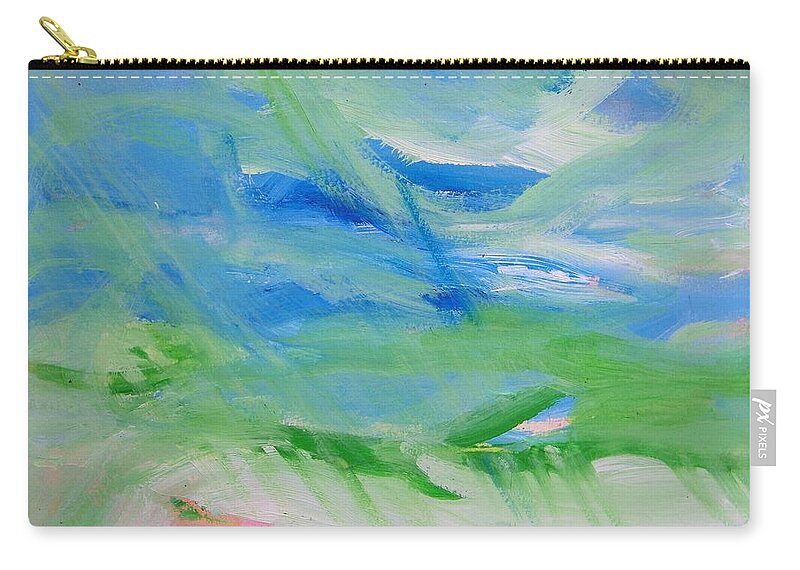 Abstract Zip Pouch featuring the painting Skyland by Judith Redman
