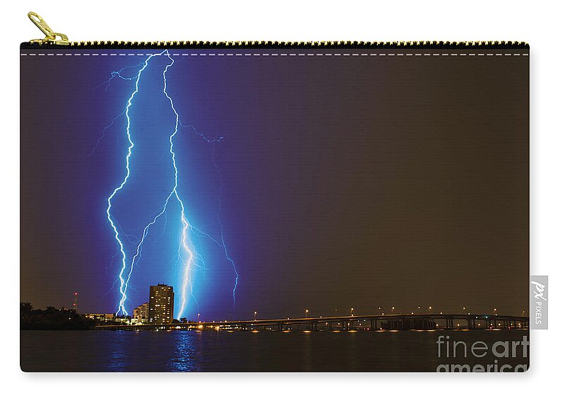 Lightning Carry-all Pouch featuring the photograph Sky's The Limit by Quinn Sedam