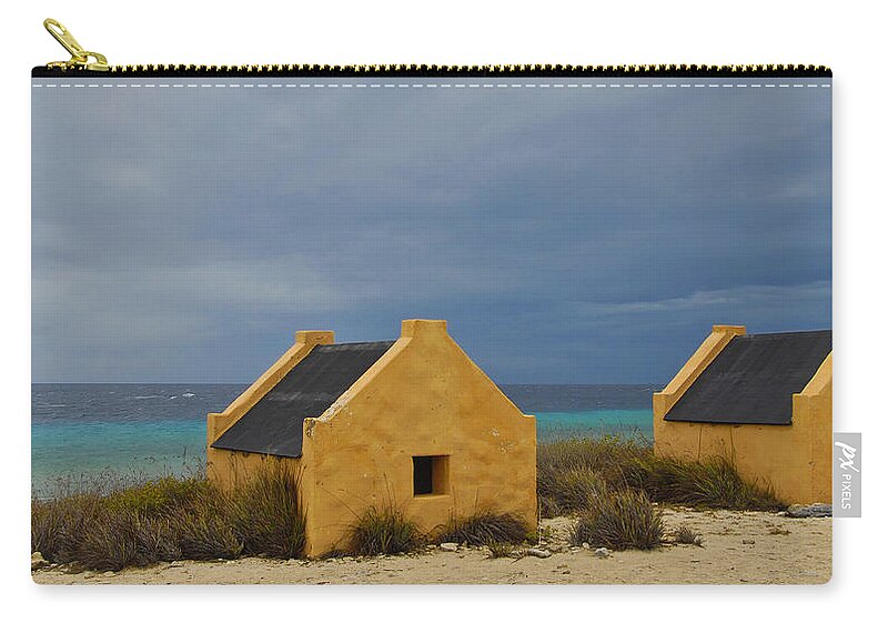 Slave Zip Pouch featuring the photograph Slave Huts by Stephen Anderson